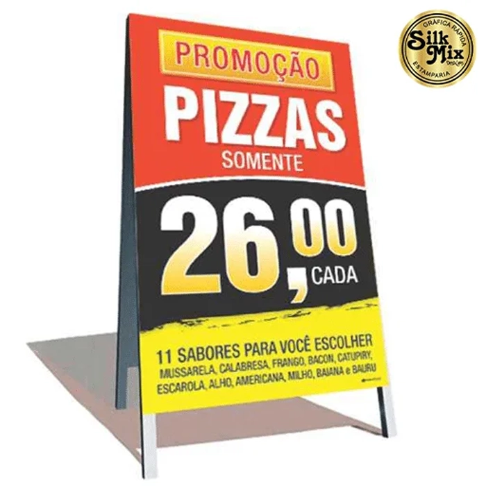 Cavalete lona digital para empreiteiras