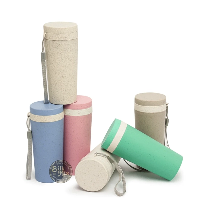 Copo fibra bambu 450ml para escritório