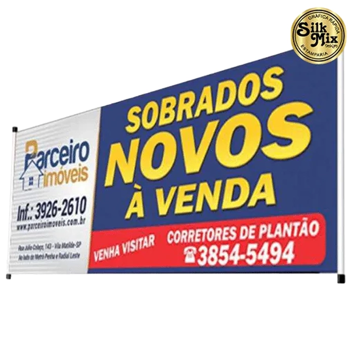 Faixa em lona produzida sob medida