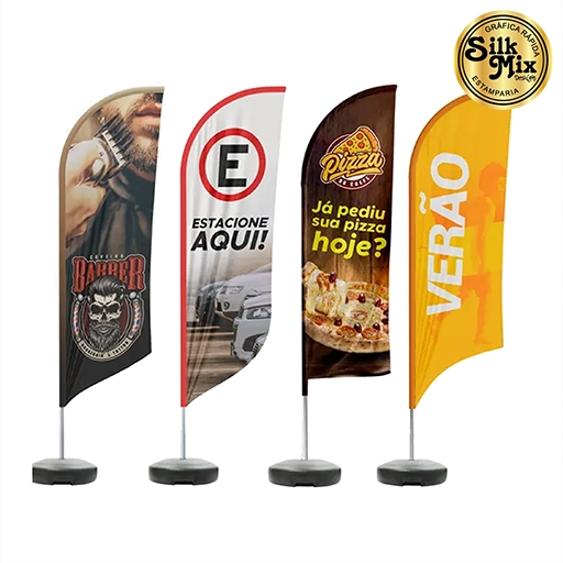 Orçamento para wind banners personalizados