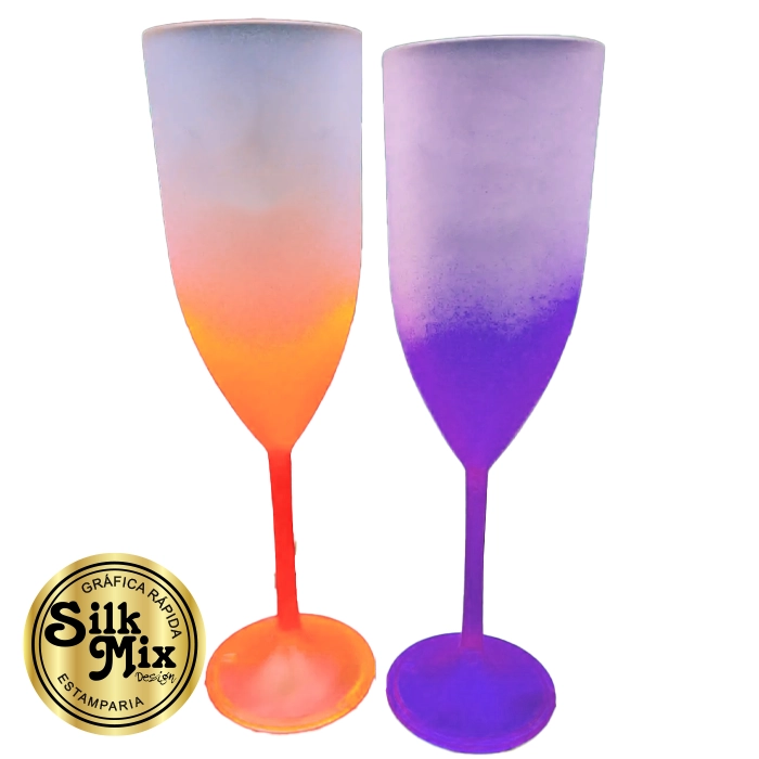 Taça de champanhe degradê 190 ml para baladas