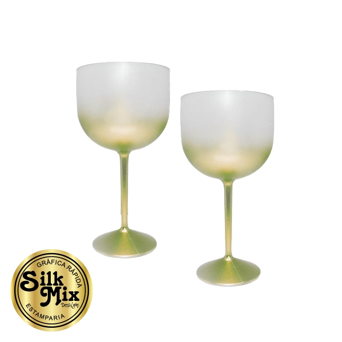 Taça de gin degradê 580 ml para vitrines