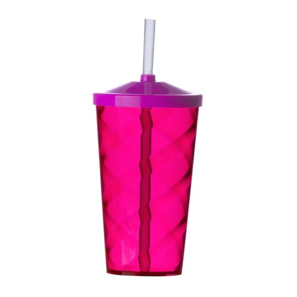 Copo plástico com tampa 550 ml PS • Personalizado - Image 2