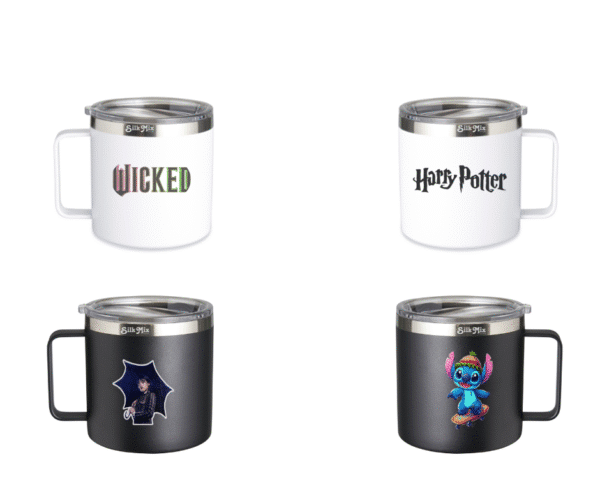 Caneca Personalizada 350ml Inox - Asa Retangular