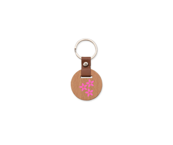 Chaveiro Outubro Rosa - Madeira - Personalizado - Imagem 3